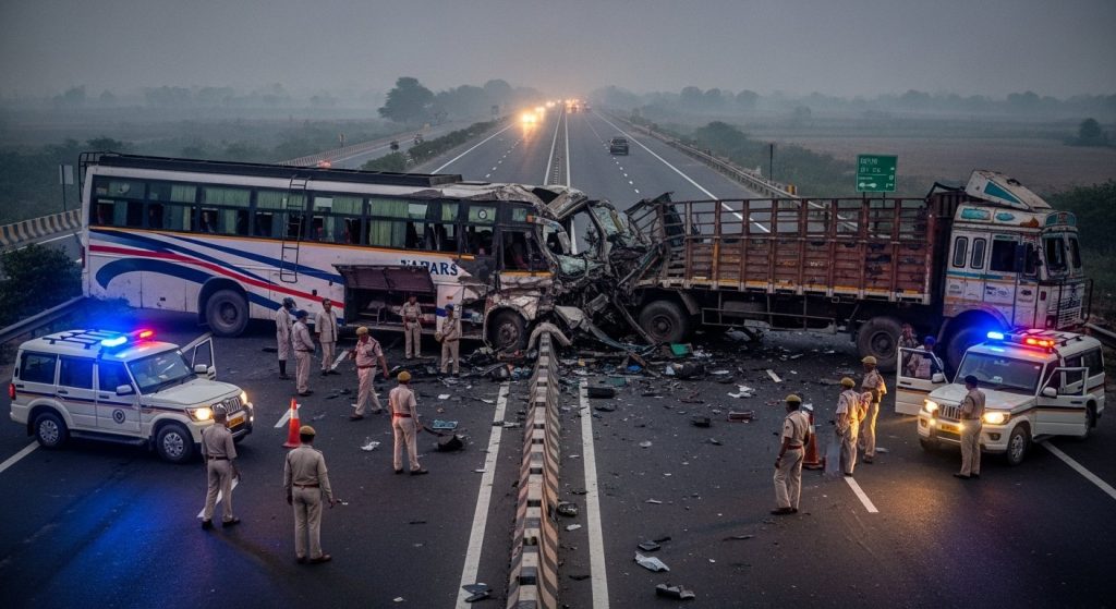 Horrific road accident on Kannauj Expressway: Three killed, over 15 injured in sleeper bus-truck collision; Police investigating