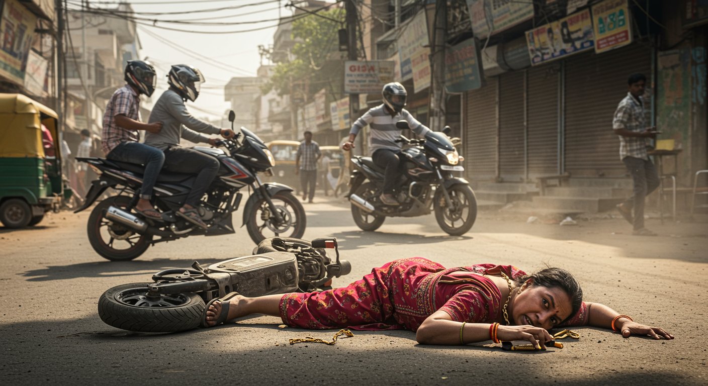 कानपुर: चेन लुटेरों ने झपट्टा मारा, बाइक से गिरी महिला आईसीयू में भर्ती; शहर में डर का माहौल