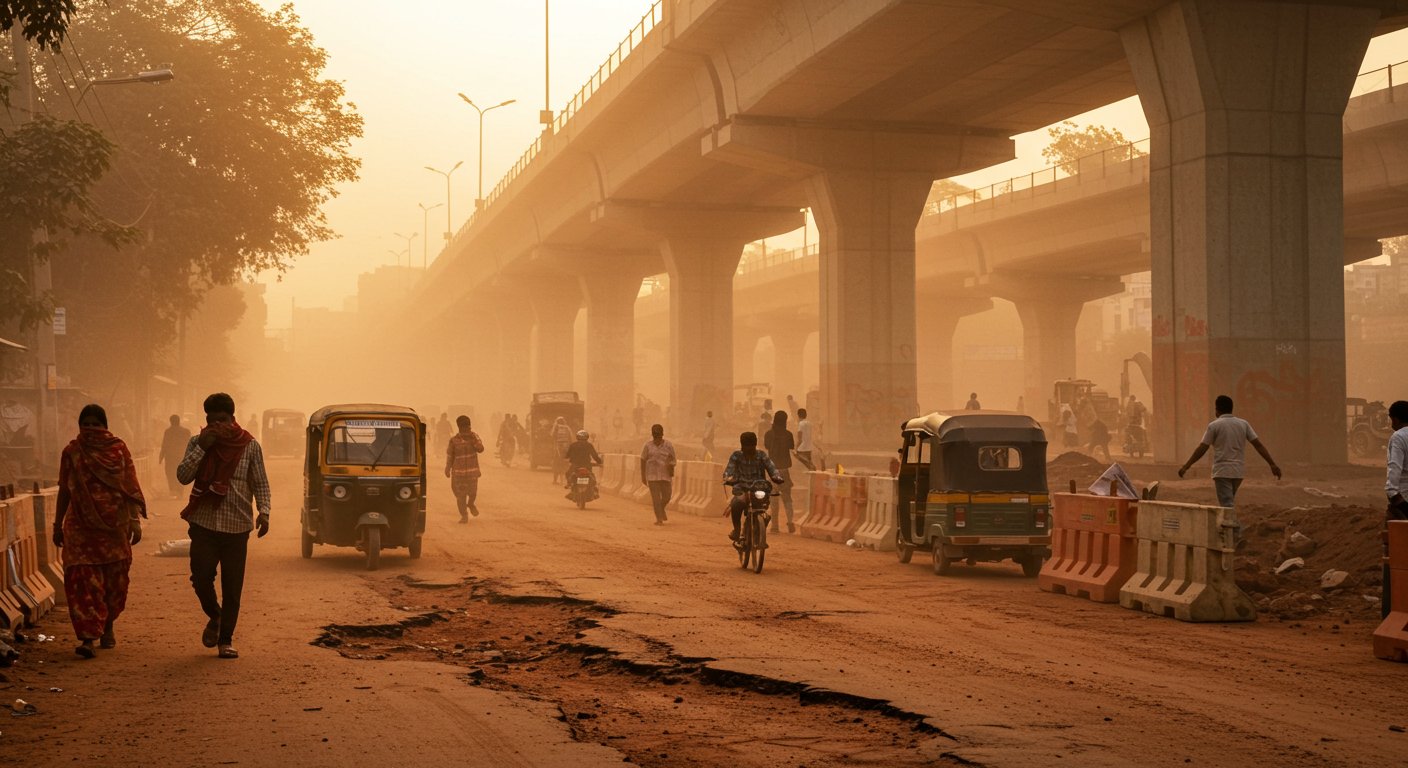 Kanpur Metro's Negligence: Let Alone Filling Potholes, No Water Sprinkled; Dust Makes Life Unbearable!