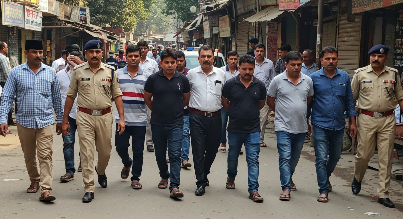 कानपुर: इनामी गैंगस्टर के संरक्षण में जुआ खेलते 8 गिरफ्तार, 3 फरार