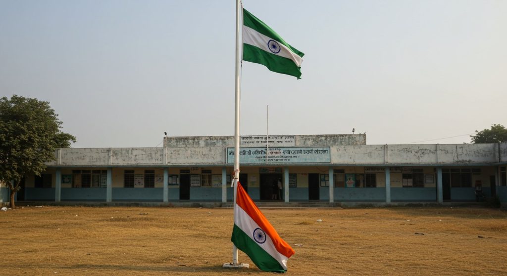 National Disgrace! Islamic Flag Hoisted Instead of Tricolour at Lakhimpur Kheri Government School, 7 Accused Named.