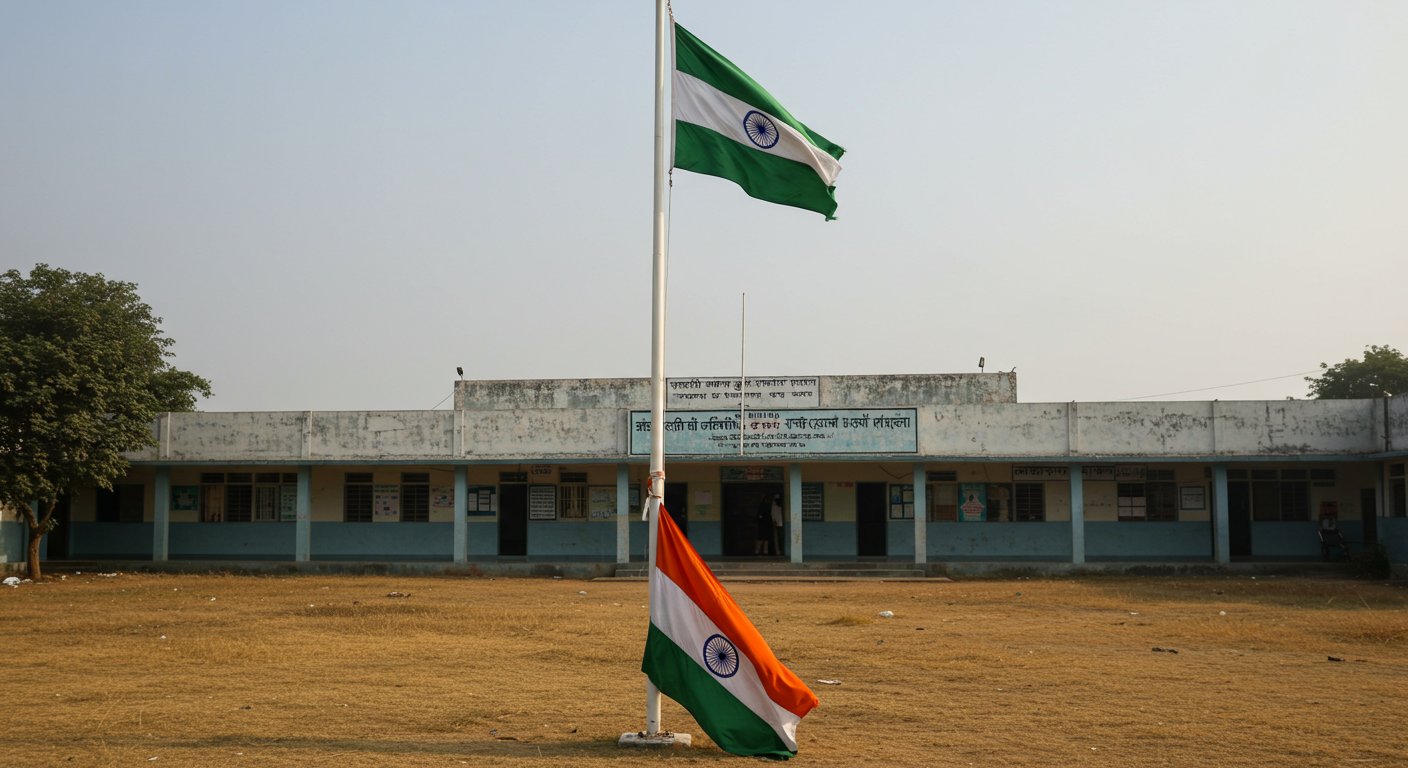 National Disgrace! Islamic Flag Hoisted Instead of Tricolour at Lakhimpur Kheri Government School, 7 Accused Named.