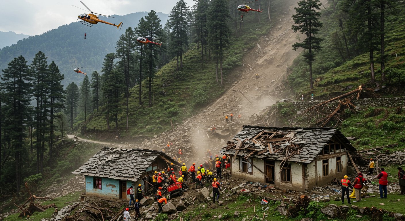 Kullu Landslide, 2 Houses Collapse: 1 Dead, 6 Trapped; CM Seeks 5 Rescue Helicopters From Centre