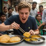 Foreigner Eats Poori-Sabzi with Chopsticks: People Say 'This is a Crime!', Video Goes Viral