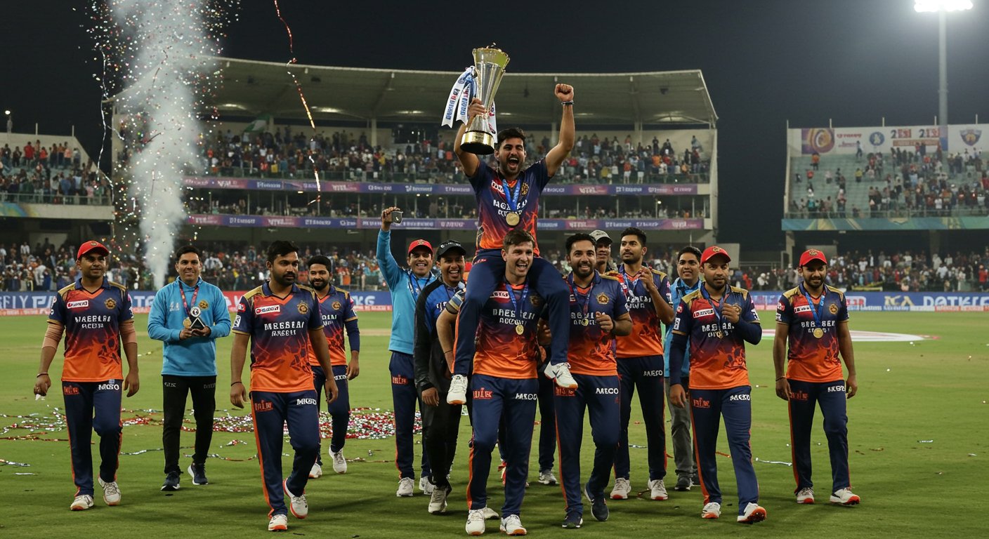 UP T20 League: Kashi Creates History, Becomes Champion by Defeating Meerut by 8 Wickets; Mavericks' Batting Completely Collapses