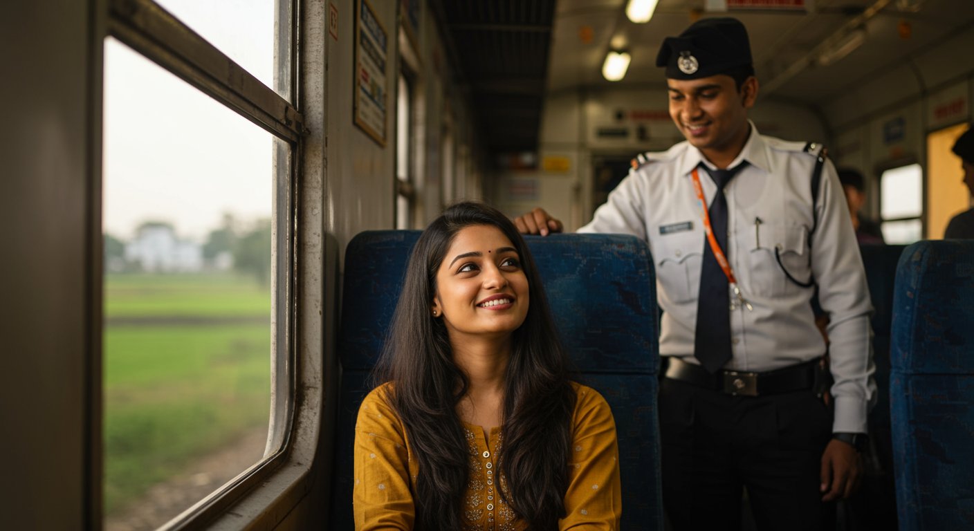 Viral Video: Girl Falls for Train TTE, Says 'I'd travel every day if the TC is like him!'