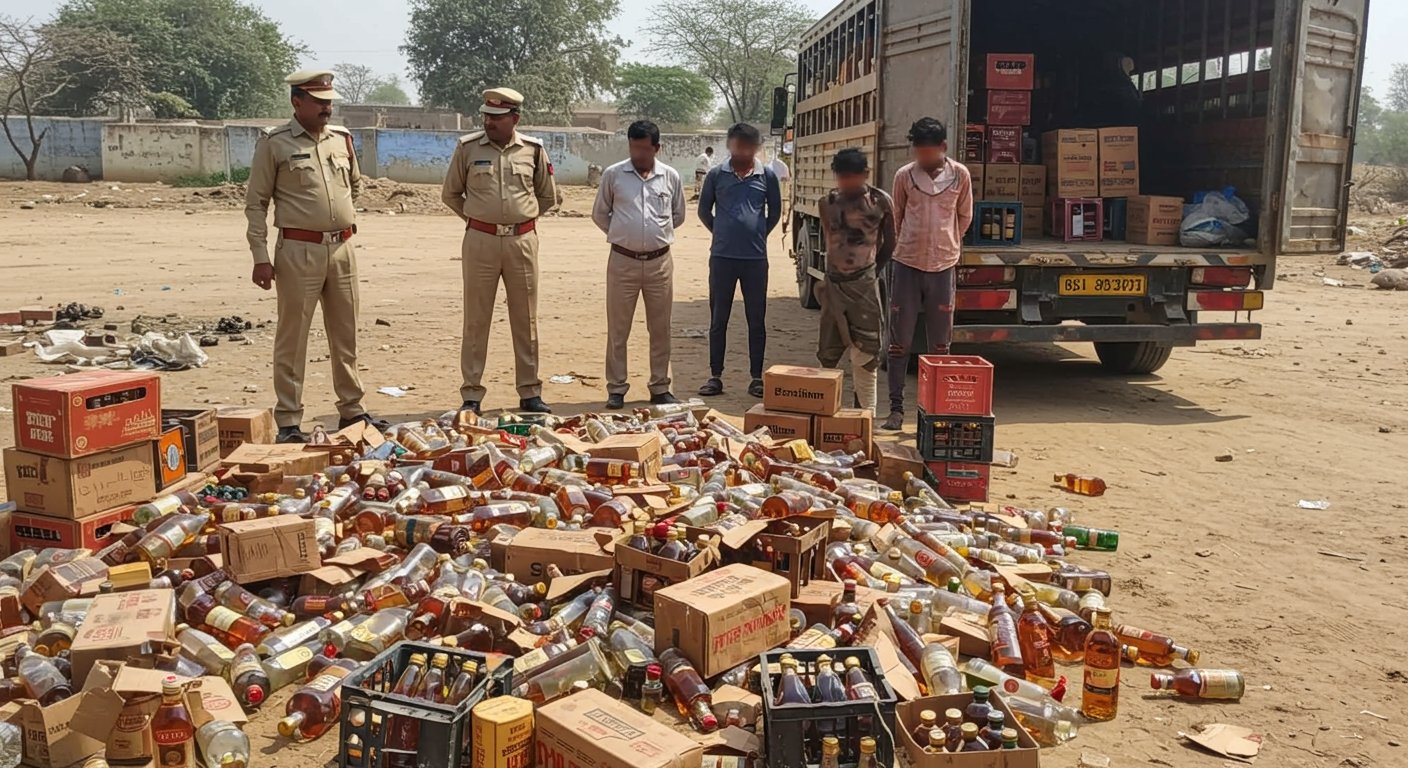 ₹72 Lakh Liquor Seized in UP: Was Being Smuggled to Bihar, Two Smugglers Arrested