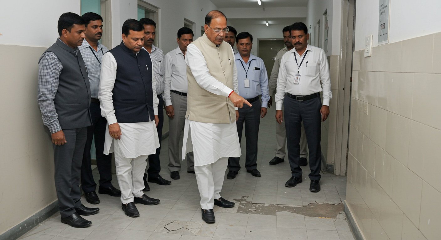 जौनपुर में डिप्टी सीएम का सख्त रुख: ट्रांजिट हॉस्टल में घटिया टाइल्स पर बोले, ‘पैसे बचाने के लिए लगाईं!’