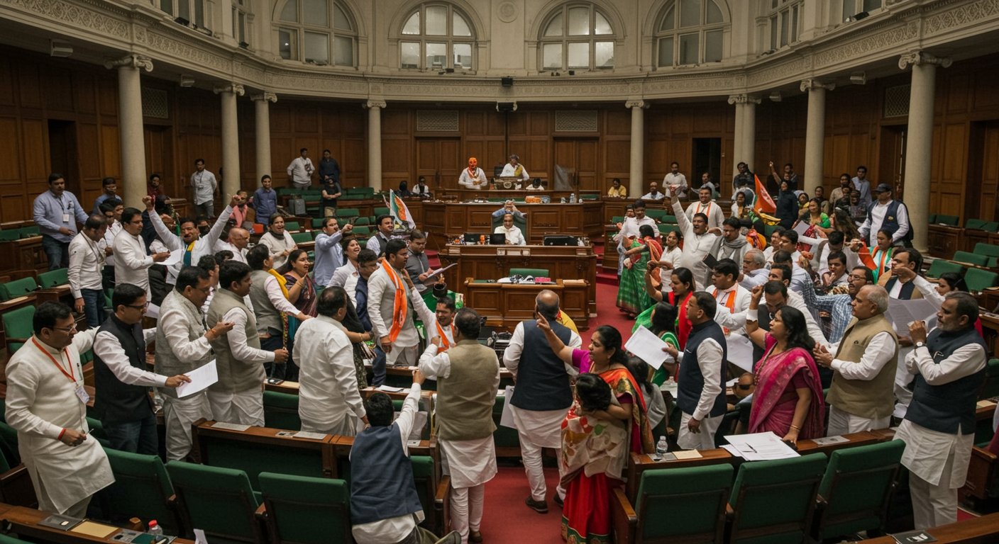 Massive Uproar in Lucknow Municipal Corporation: BJP Corporators Defy Mayor, Force Two House Adjournments