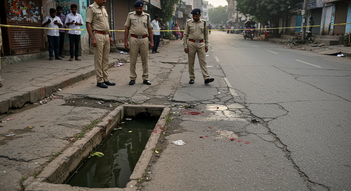 Lucknow: Young man's body found in drain, bloodstains on road; police investigating