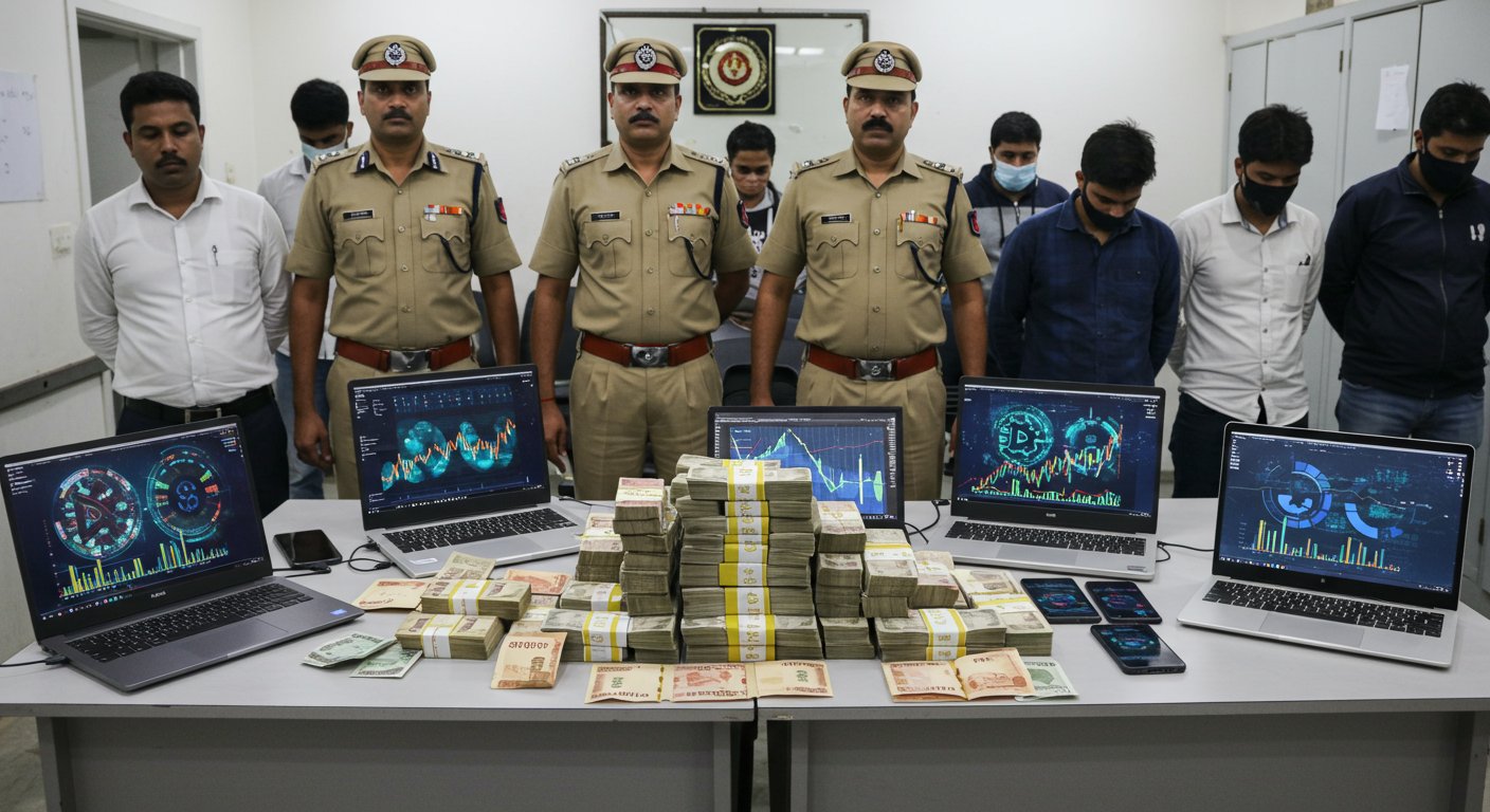 Big Blow to Cyber Fraudsters in Lucknow: ₹26 Lakh Cash, ₹1.30 Crore Crypto Currency Seized, Six Arrested
