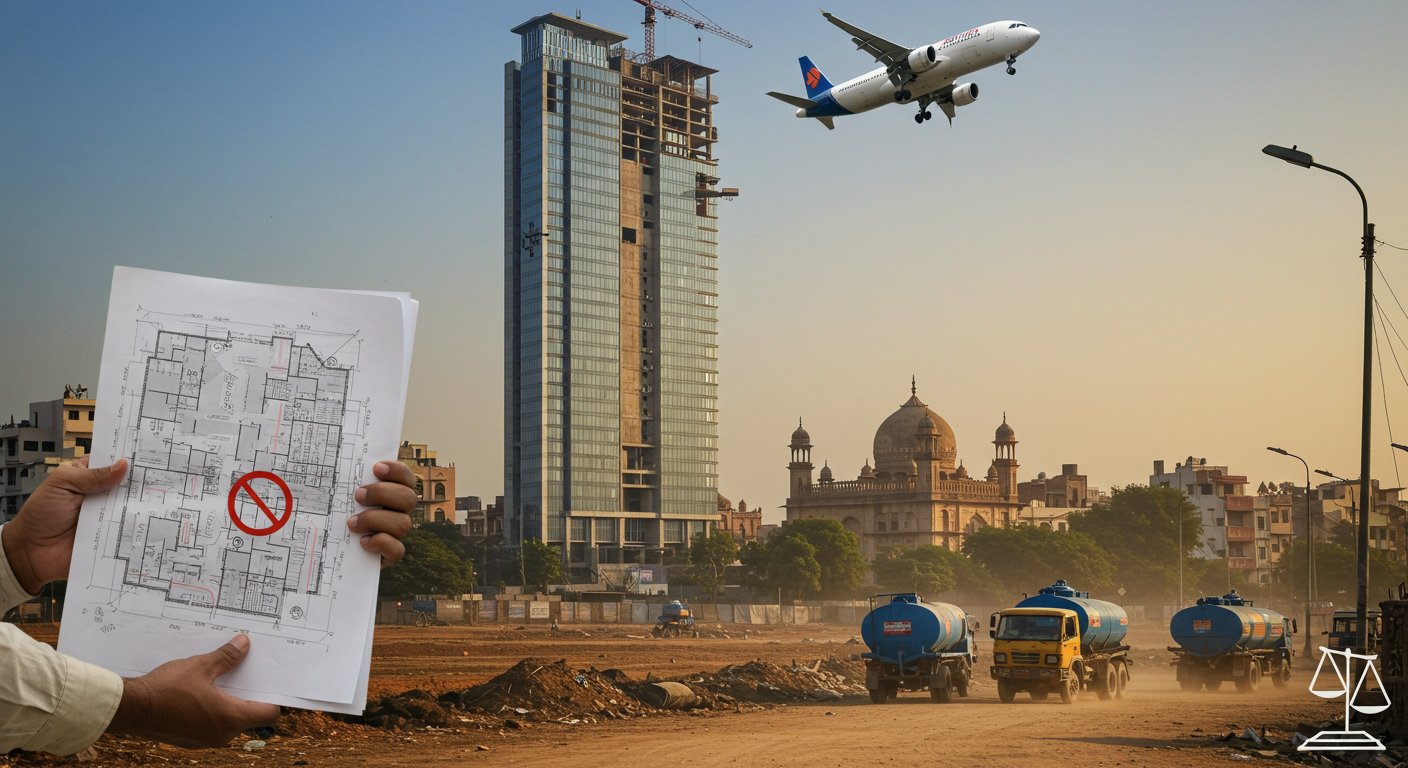 Lucknow's New Decree: Ban on High-Rise Buildings Near Airport, NOC Mandatory; Tanker Dispute Also Reaches Court