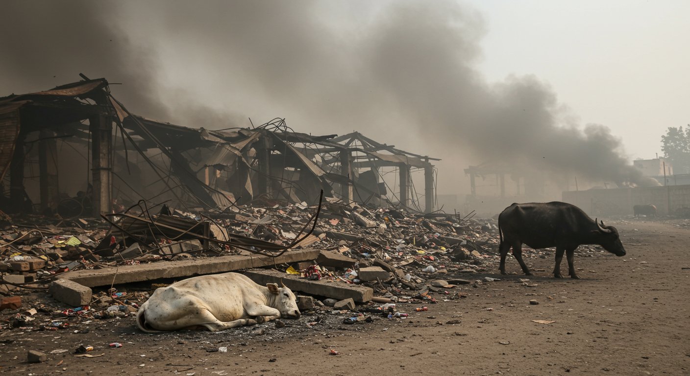 Lucknow: Seven Hours After Firecracker Factory Blast, Another Explosion; Cow Dead, Buffalo Injured; Warehouse Collapsed