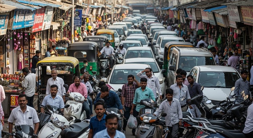 Lucknow's Parking Only on Paper: Shopkeepers and Customers Troubled; Festivals to Be a Sweaty Affair!