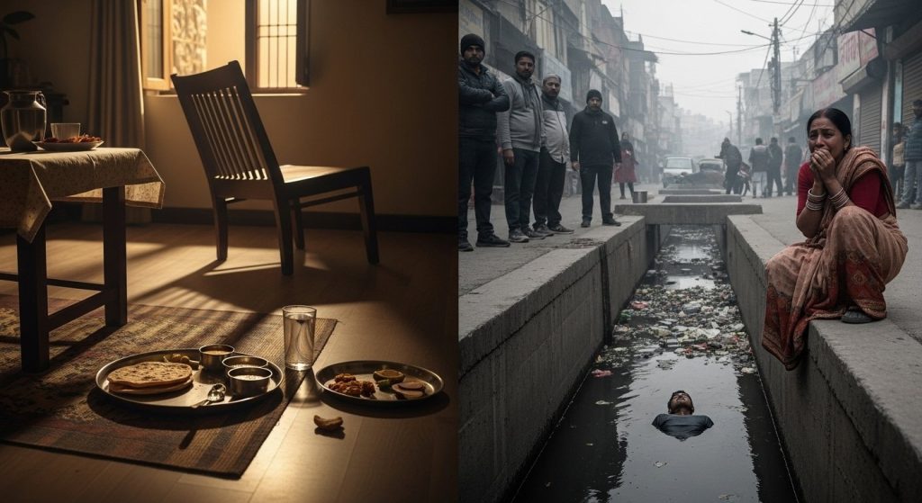 Lucknow: Youth Left Food, Went Out On Phone; Body Found In Drain In Morning; Wife Alleges Murder