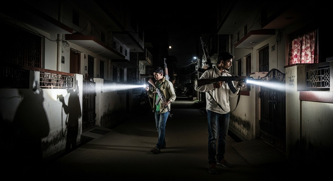 लखनऊ में आधी रात AK-47 का ‘आतंक’! टॉर्च से घरों में झाँकते युवकों की ‘हकीकत’ जानकर चौंक जाएँगे
