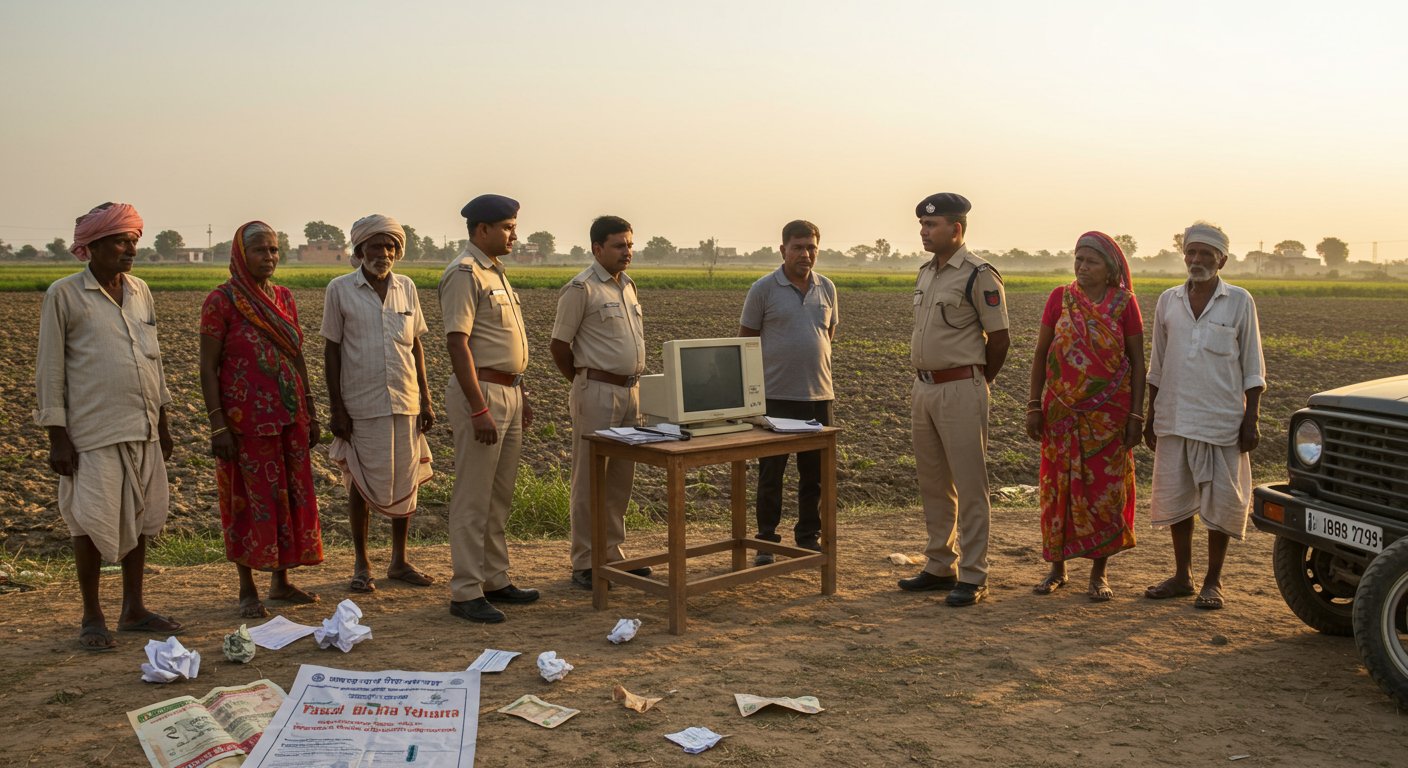 Major Crop Insurance Scheme Scam in Mahoba: Three, Including CSC Operator, Arrested for Robbing Farmers' Rights.