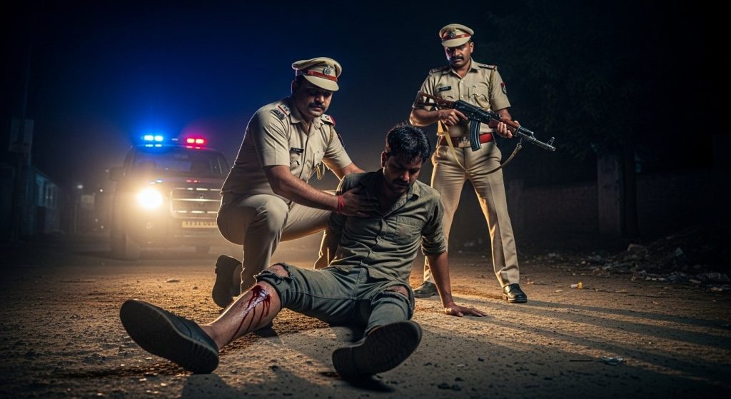 Mathura Police Apprehends 25,000 Bounty Criminal: Shot in Leg During Encounter, Relief in Area