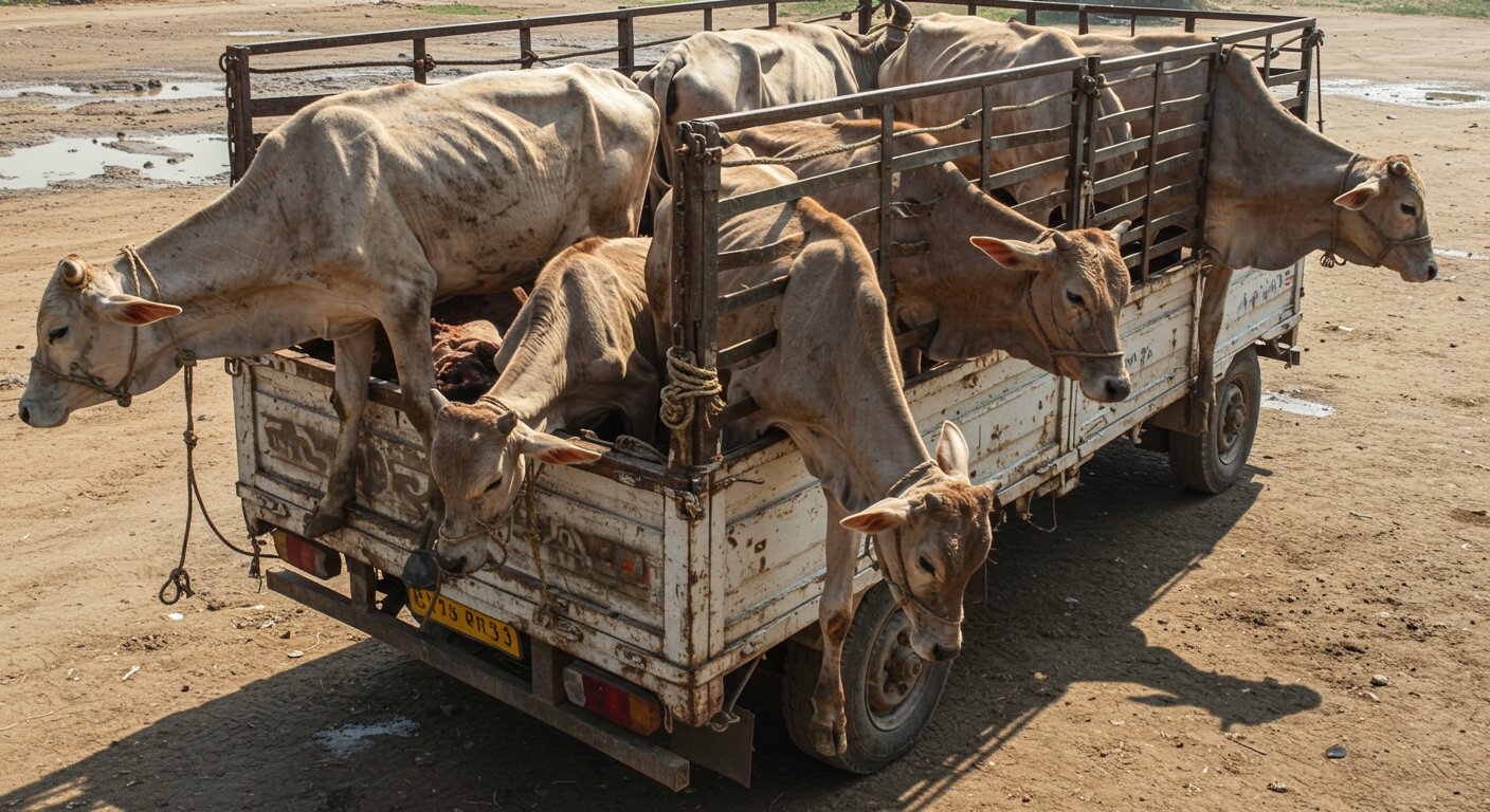 Meerut: Limits of Cruelty Crossed; Five Cattle Die After Four Days Starved and Dehydrated in Vehicle