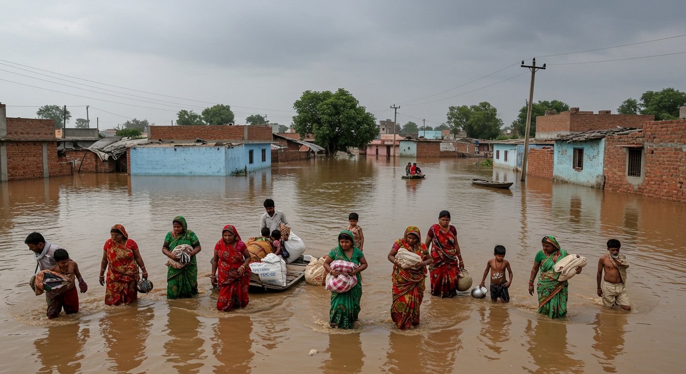 Meerut's Flood Fury: Ganga Breaks 20-Year Record, Water Enters Populated Areas, People Forced to Leave Villages