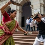 Husband gives triple talaq in Rampur court, enraged wife beats him with slippers; video goes viral