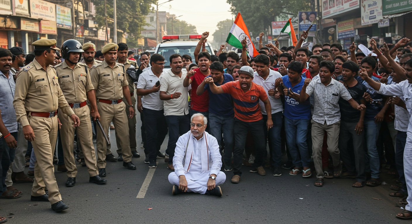 Ruckus as Rahul Gandhi's convoy stopped: Minister Dinesh Singh blocked road, 'Go back' slogans raised, heavy police force deployed
