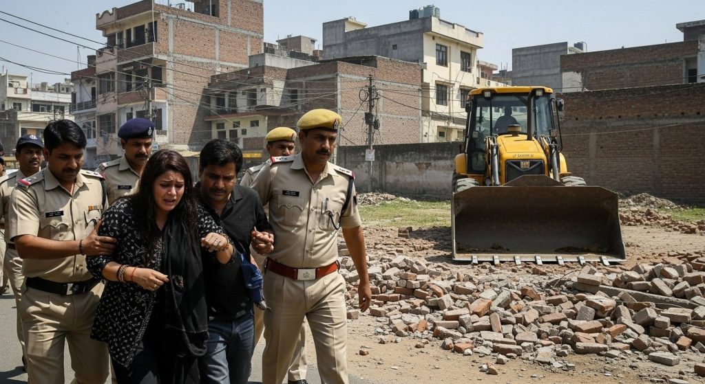 Mirzapur: Famous Singer and Husband Arrested on Charges of Objectionable Comments, Illegal Encroachment; Government Land Worth Crores Recovered