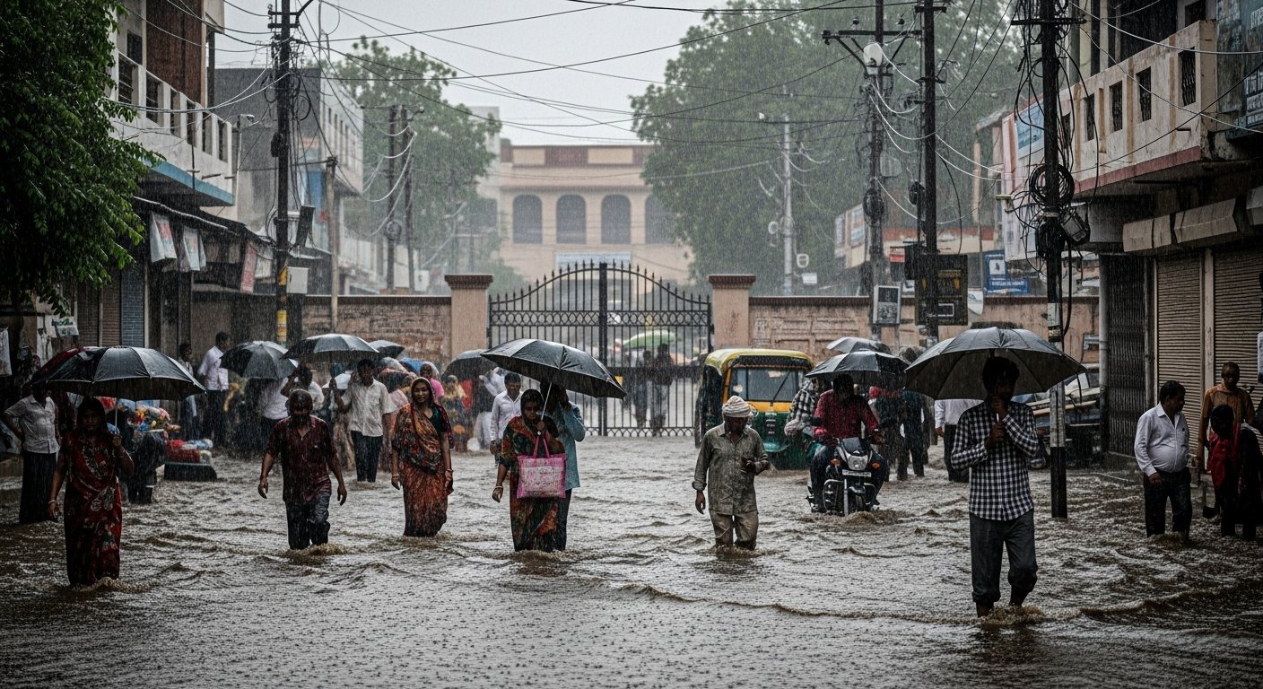 Devastating Rain Havoc in Moradabad, Rampur, Sambhal: Schools Closed, Flood Alert Issued!