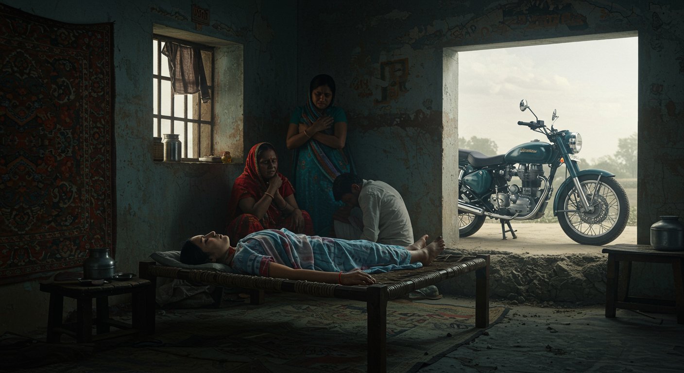 मुरादाबाद: शादी के 4 माह बाद विवाहिता की मौत, परिजनों का आरोप- ‘बुलेट’ न मिलने पर गला घोंटकर मारा