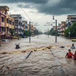Torrential Rain Wreaks Havoc in Moradabad: Roads Turn into Rivers, Colonies and Railway Tracks Submerged; Photos Go Viral