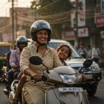 Child's Naughty Antics on Mother's Scooter in Traffic Jam, Video Goes Viral!
