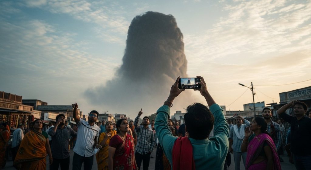Mysterious shadow seen in sky, incident captured on mobile camera sparks uproar