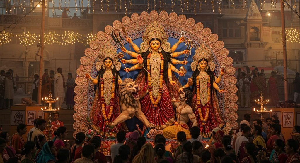 Shardiya Navratri Begins Today: Grand Idols of Maa Durga to be Enshrined at Six Locations in Mahadev's Kashi; Learn About the Preparations.