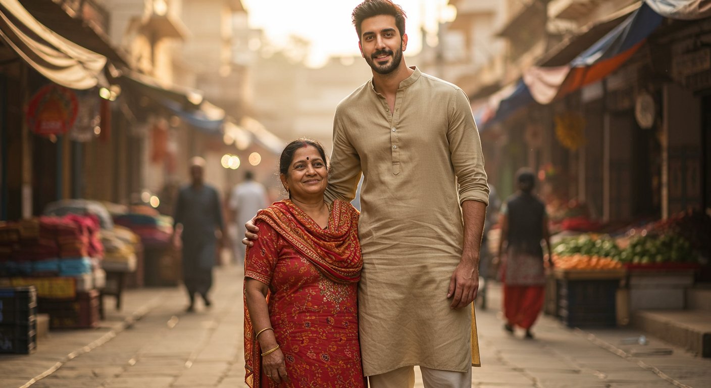 Big height difference surprised people; story of unusual mother-son duo goes viral.