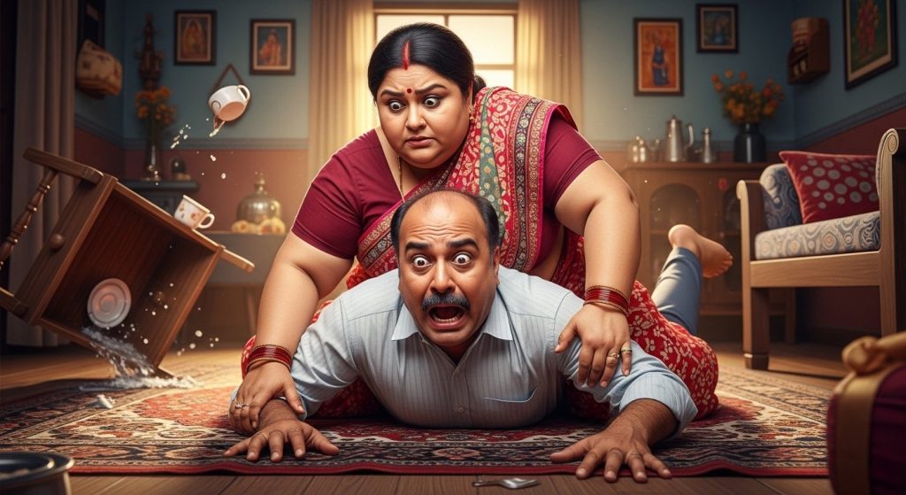 OMG! 128 Kg Wife Fell on Husband, Natwarlal Bellowed So Loudly That an Uproar Ensued!