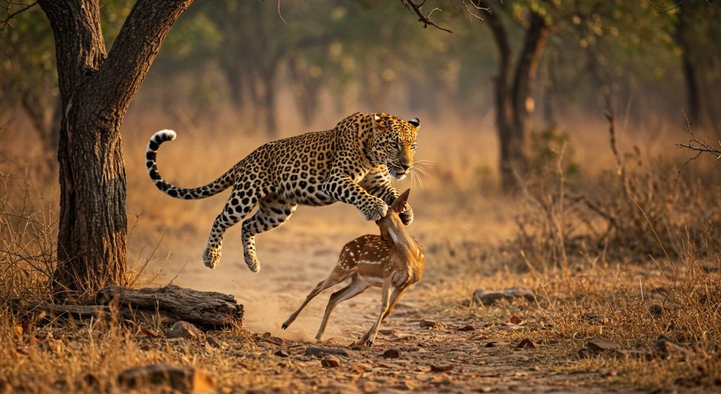 Only a leopard can hunt like this: You'll be astonished by its unique technique!