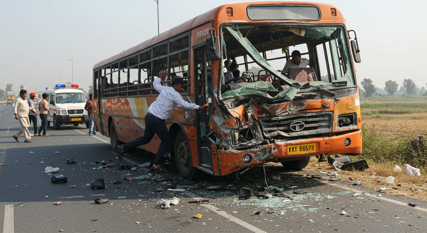 UP Bus Accident: Conductor Rehan Jumps to Save Lives; Driver to Face Strict Questioning; 5 Deaths Cause Uproar