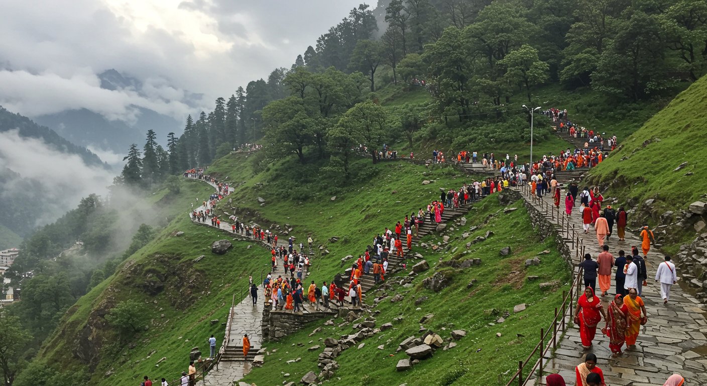 Orange Alert for Rain in Uttar Pradesh and Bihar: Vaishno Devi Yatra Resumes After 22-Day Closure Due to Landslide, Both Routes Open