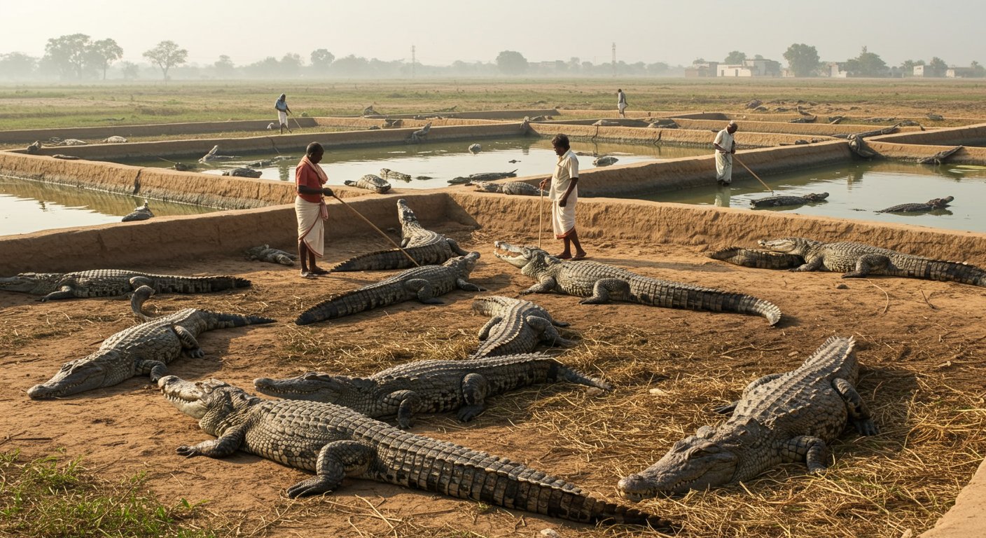 Instead of Rice and Wheat, They Farm Crocodiles Here! This Millions-Earning Method Will Blow Your Mind.