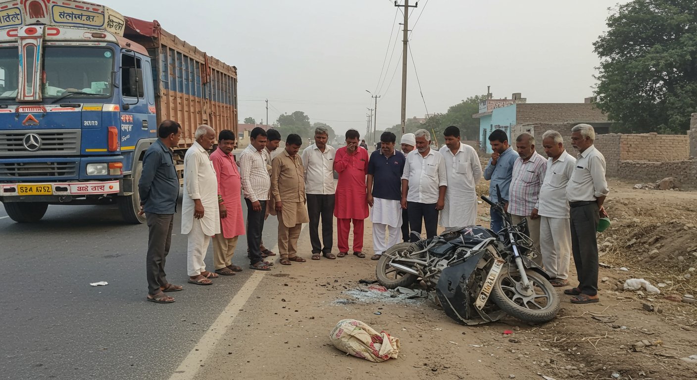 Tragic Accident in Jaunpur: Two Brothers Going to Deliver Items to Sister Crushed by Truck, Die on Spot; Grief Spreads in Area