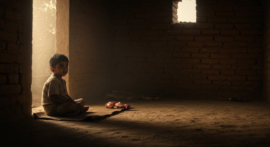 UP: 'Dad took Mom away...', Mother murdered in front of innocent child, then burned; Husband confessed crime