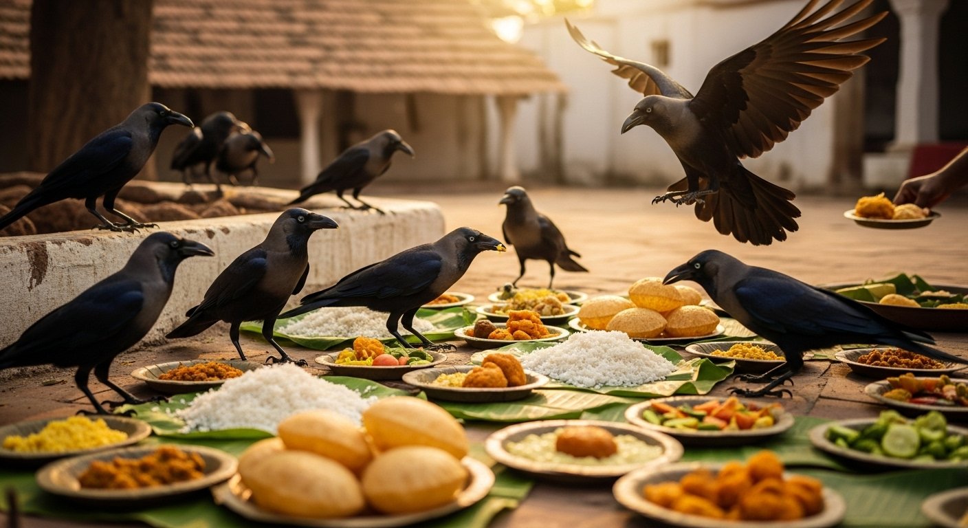 "The party has just begun!" Crows Feast in Shradh, Find Out Why This Is Going Viral.