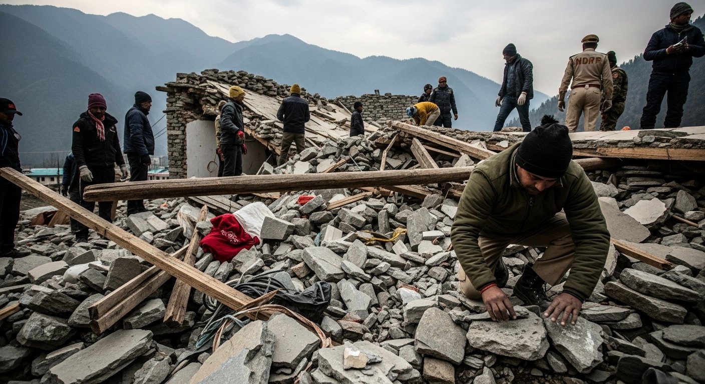5 Killed in Kullu House Collapse: 2 Children Among Dead, 3 Rescued Safely