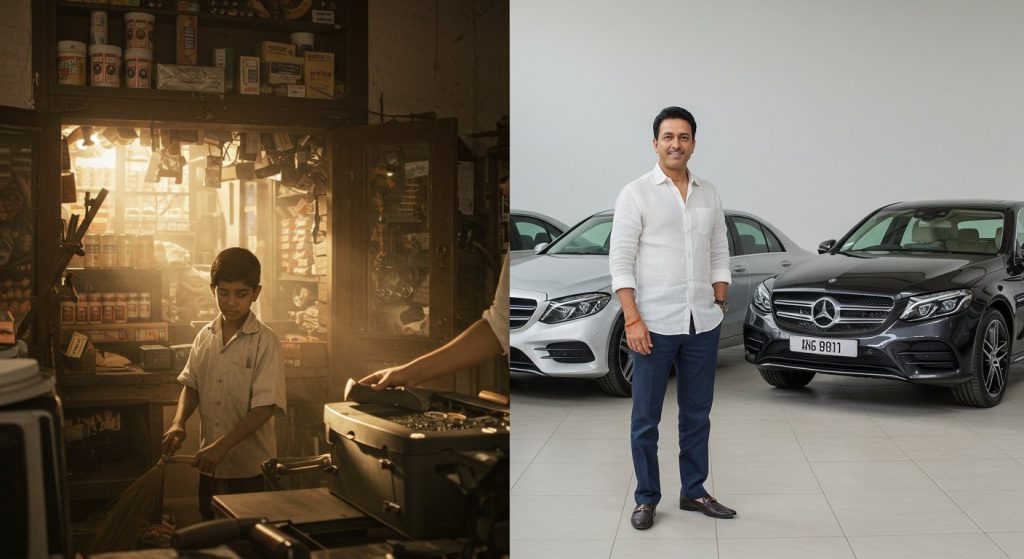 Helped his father from age 8, today this man owns several Mercedes cars!