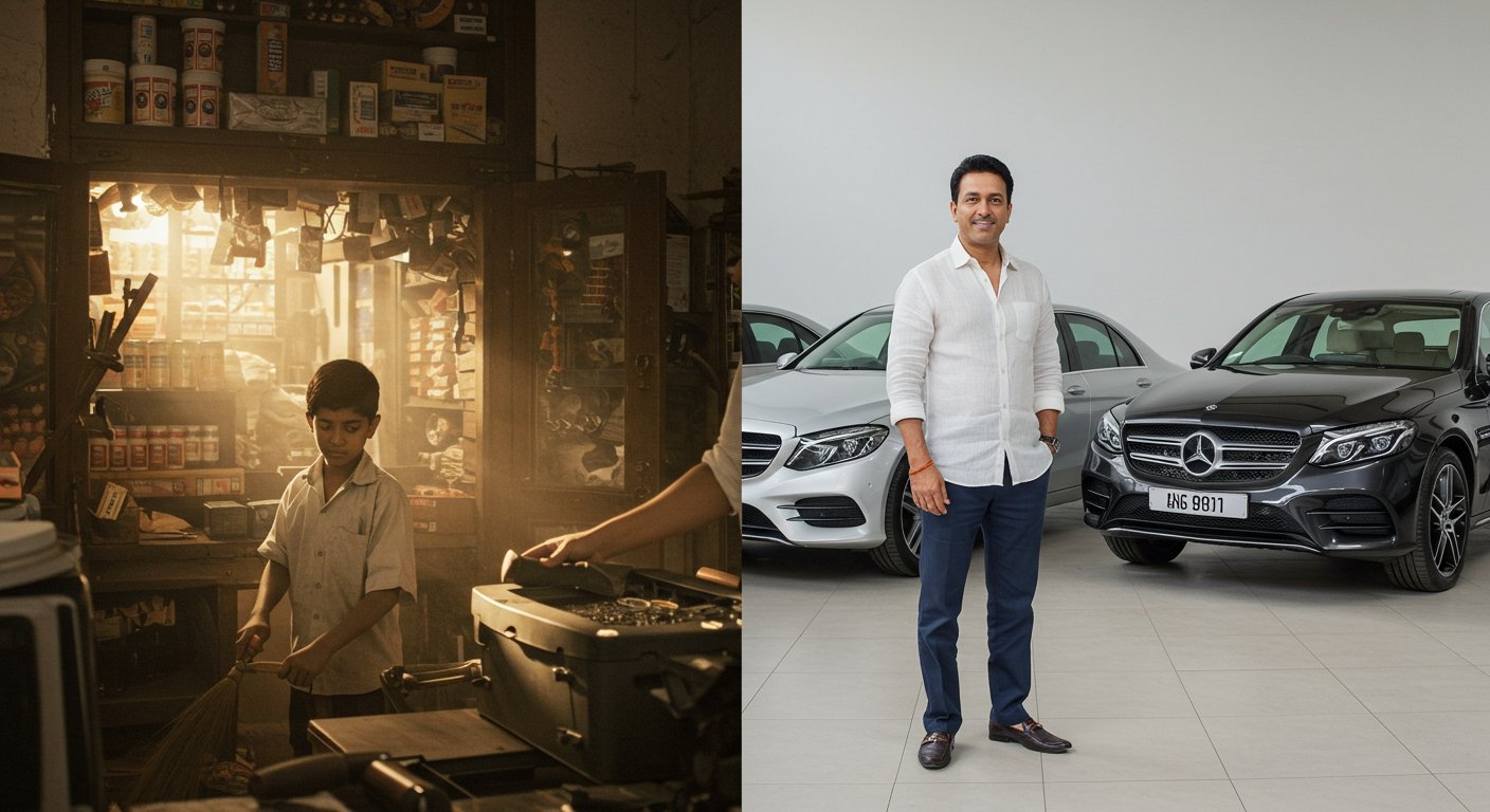 Helped his father from age 8, today this man owns several Mercedes cars!