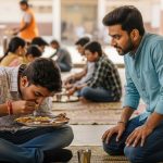 At the community feast, a friend urged him to eat quickly, but the young man took a sudden U-turn as soon as the truth came out!