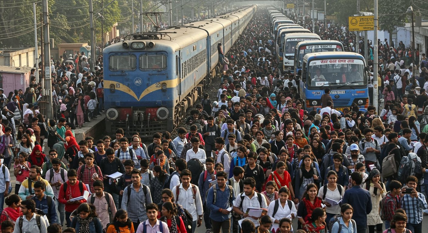 Grand Battle of PET in UP: 2.5 Million Candidates to Take Exam in 48 Districts Starting Today; Additional Buses and Trains Ready