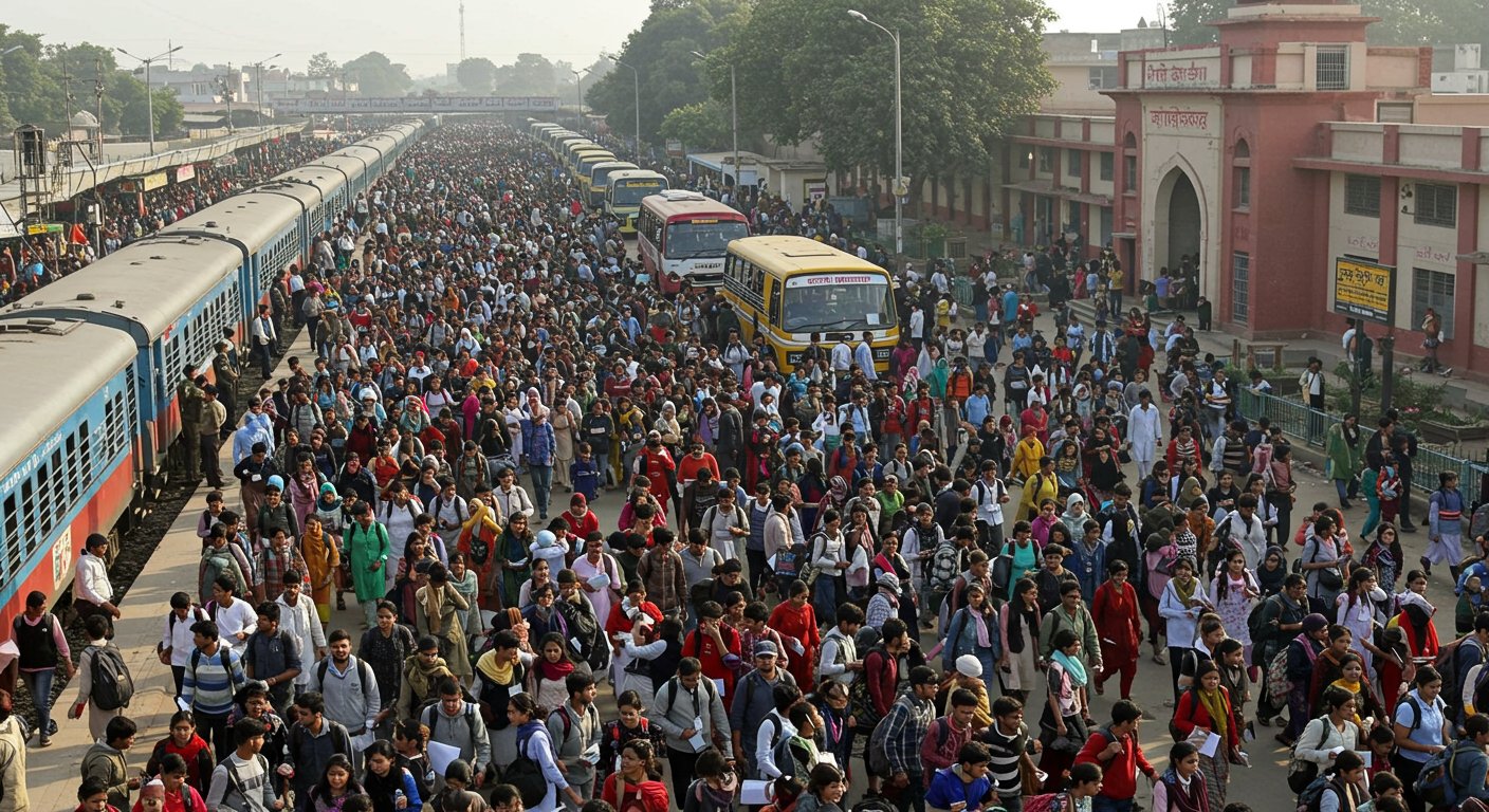 UP's Mega PET Kicks Off: 2.5 Million Candidates to Appear in 48 Districts; Special Traffic Arrangements