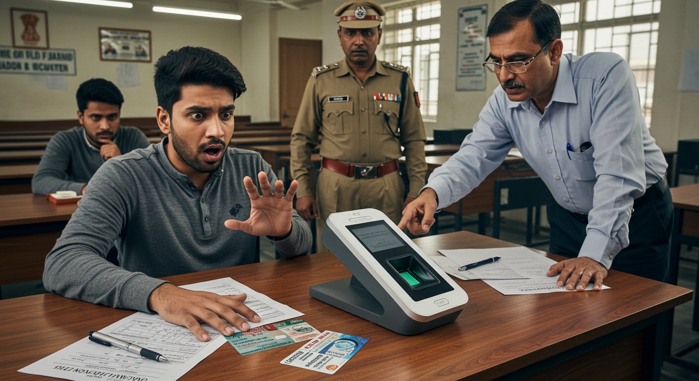 Massive Fraud in PET Exam: Candidate Caught Taking Exam With Fake Aadhaar Card, Exposed During Biometric Verification