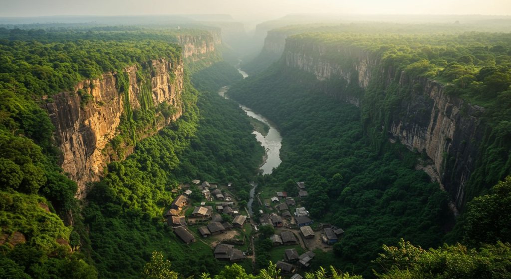 Madhya Pradesh's 'Patala Lok' Goes Viral: Incredible Mystery and Unique Photos of 12 Villages in a 1700-Foot Deep Valley